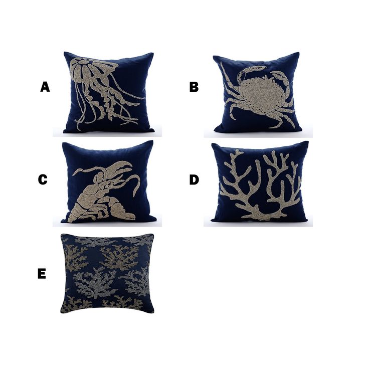Decorative Throw Pillow Cover Navy Blue Cotton Linen Covers Pillows Decorative Throw Pillow Cover Navy Blue, Light Blue Accent Pillow Cover
