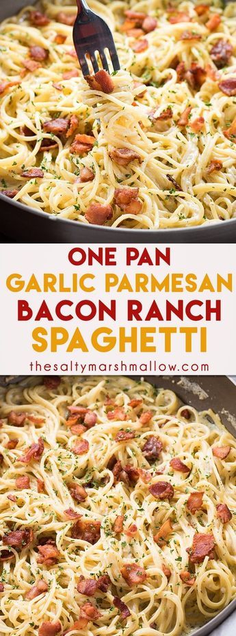 Bacon Ranch Garlic Parmesan Pasta