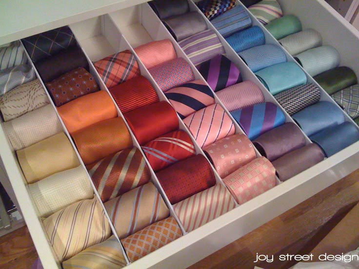 Best 25 Tie Storage Ideas On Pinterest Rack Organize Ties Necktie Storage Started Out By Using These Custom Drawer Dividers