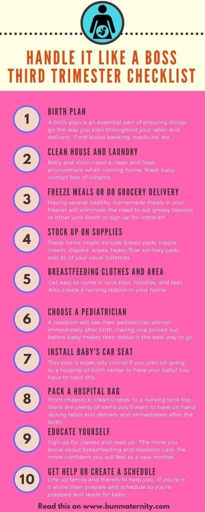 Handle it Like a Boss! Third Trimester Checklist when Preparing for Baby