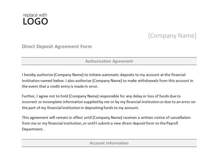 Direct Deposit Form Word Template myexceltemplates - direct deposit forms Direct Deposit Form Word Template myexceltemplates - direct deposit forms