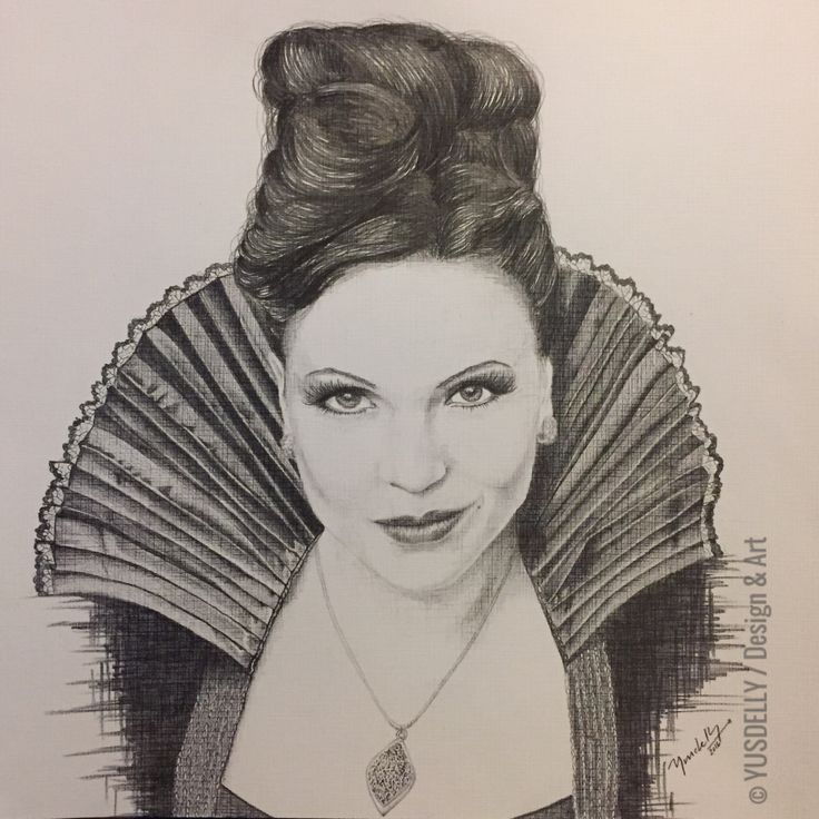 Illustration • the evil queen lana parrilla • once upon a time • pencil drawing Illustration • the evil queen lana parrilla • once upon a time • pencil drawing
