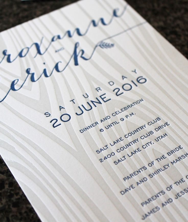 7 Best Letterpress Wedding Invitations Images On Pinterest Modern Letterpress Wedding Invitation On Beautiful Thick Card Stock