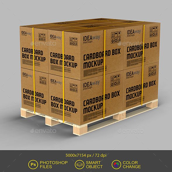 Download Cardboard Box Pallet Mockup Download Here Https Graphicriver Net Item Cardboard Box Pallet Mockup 22046556 Ref Ksioks Cardboard Box Box Mockup Cardboard