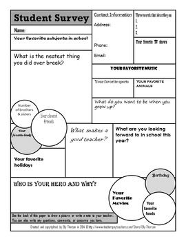 teacher survey for students