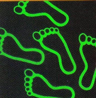 halloween decoration glow in the dark footprints haunted house toys games