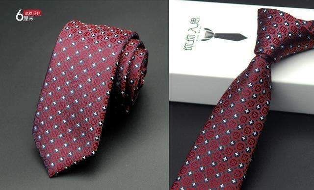 Mens/' Skinny Tie Orange Green White Checks 6CM Thin Wedding Tie Formal Neck Ties
