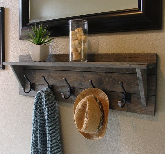 Wall Mounted Coat Hooks With Shelf Ideas On Foter Decor Home Diy Furniture Wall Mounted Coat Hooks With Shelf, Diy Hanging Coat Rack With Shelf