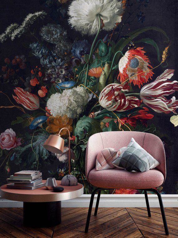 Dutch Floral Wall Mural Wallpaper This large mural painting oil Dutch Floral Wall Mural Wallpaper This large mural painting oil