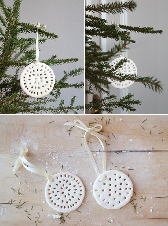 Make White Clay Cutout Christmas Ornaments One Version For Kids To Make White Clay Cutout Christmas Ornaments One Version For Kids To Paint And More Grown Up With 2 Ings You Definitely Have A
