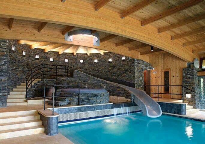 indoor swimming pool its so cool it even has a water slide omg bedrooms pinterest indoor swimming pools indoor swimming and swimming pools - Cool House Swimming Pools indoor swimming pool its so cool it even has a water slide omg bedrooms pinterest indoor swimming pools indoor swimming and swimming pools - Cool House Swimming Pools