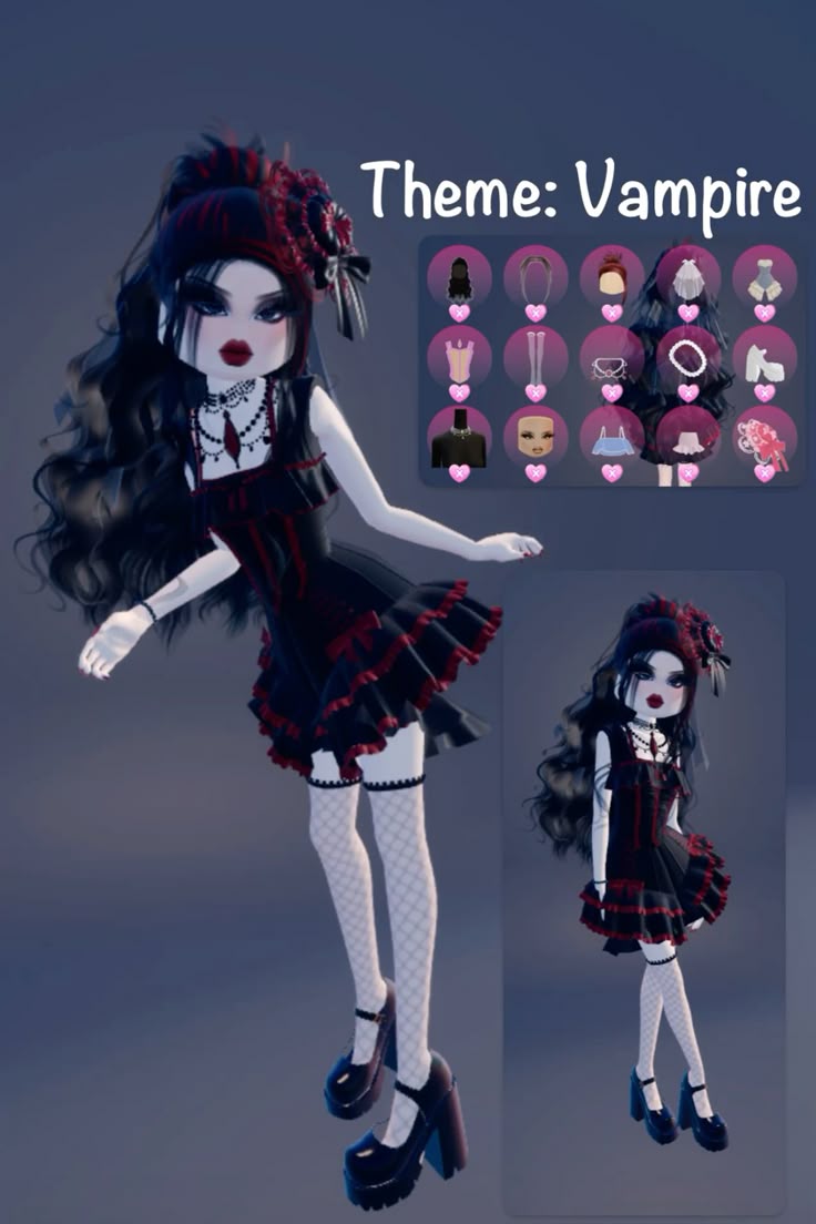 Dress to impress theme VAMPIRE | Vampire clothes, Vampire dress