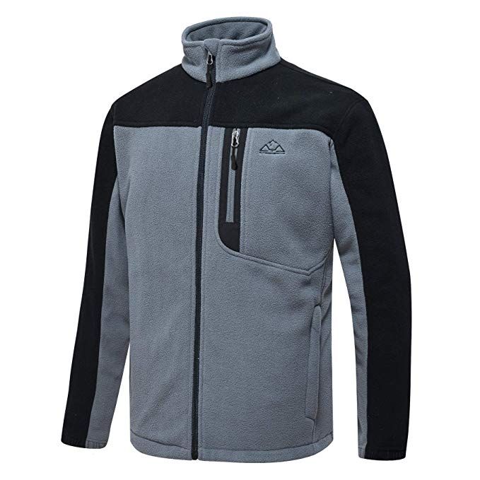 Tbmpoy Men S Full Zip Fleece Jacket Soft Polar Winter Outdoor Coat With Pockets Outdoor Coats Fleece Jacket Clothes