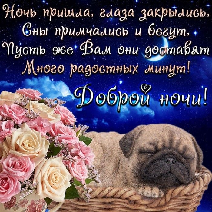 Открытки спокойной ночи для вайбера