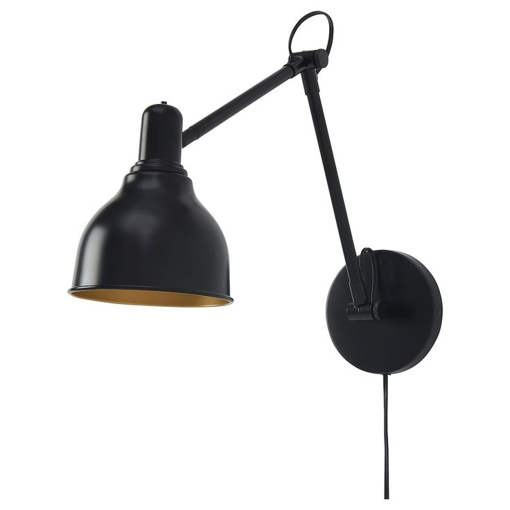 Grundbro Wall Lamp Black Ikea In 2021 Lamps Ikea In 2021 Wall Lamp, Wall Mounted Bedside Lamps Australia
