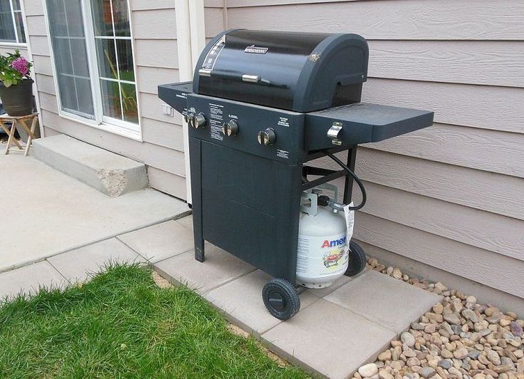 Install a Stone Grill Pad | Outdoor grill area, Backyard grilling area, Small patio decor