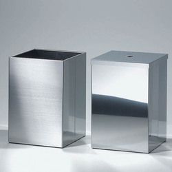 Harmony 209 Waste Basket with Cover in Polished Stainless Steel | Waste baskets, Waste basket ...