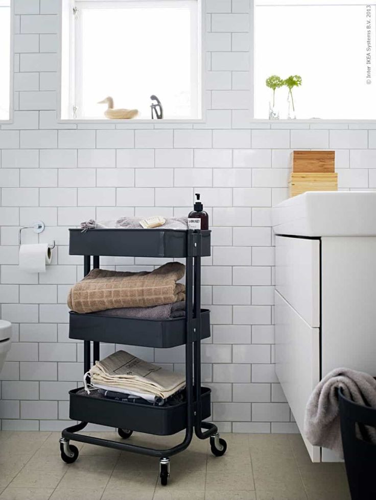 Towel Storage Ideas For The Bathrooms Ikea Raskog Bathroom S Towel Storage Ideas For The Bathrooms, Ikea Towel Storage Ideas