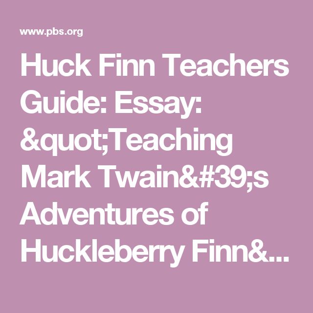 essay on huckleberry finn