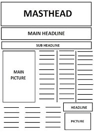 newspaper template for school project