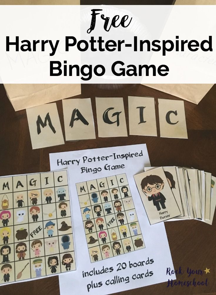 Free printable pack of Harry Potter-Inspired Bingo Game that your kids will love...