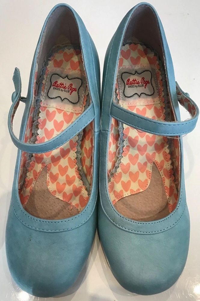 Bettie Page Shoes Bettie Hellblau Pumps, Heels, Rockabilly Bettie Page Shoes Bettie Hellblau Pumps, Heels, Rockabilly