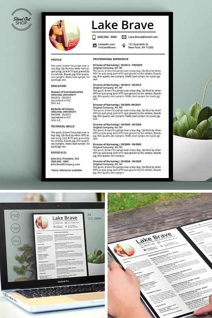 9 Best Lake Brave Sophisticated Cv Resume Template Images On