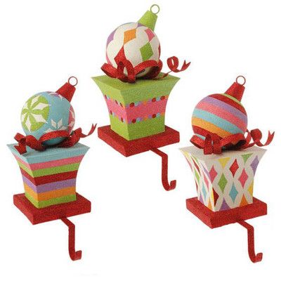 raz present with ball christmas holder set of 3 3 metal christmas holders
