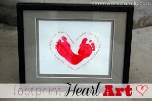 DIY Father’s Day Gift Ideas – footprint I Love Daddy...