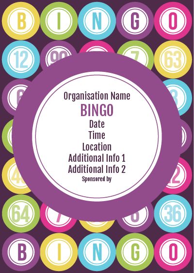 picture of bingo poster 1 bingo bingo night free create a flyer