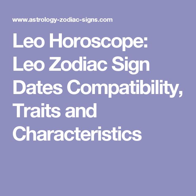 Dejting horoskop leo zodiac