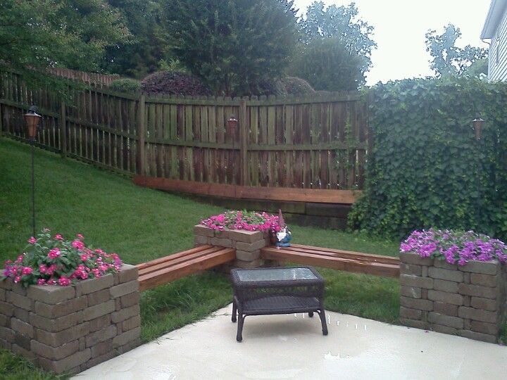 19 Best Paver Project Ideas Images On Outdoor Bench Planters Made From Rumblestone Stackable Pavers By Pavestone Sold At Home Depot Design