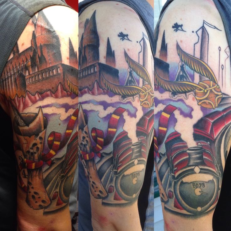 session 3 harry potter sleeve tatuering pinterest session 3 harry potter sleeve tatuering pinterest