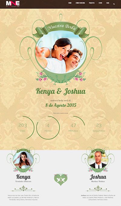 wedding web pages