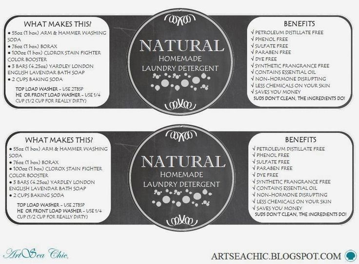 Printable laundry soap labels