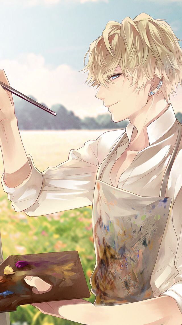Anime guy with blonde hair
