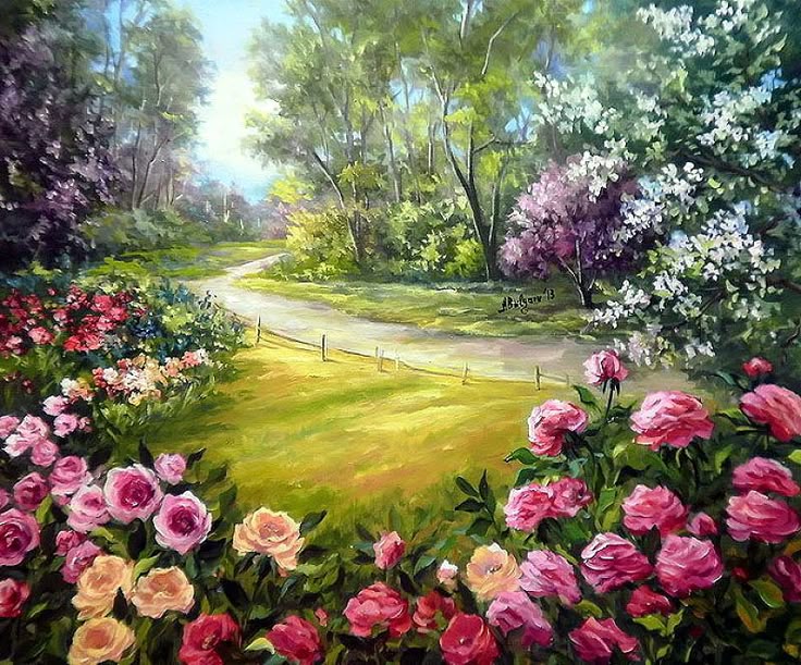 Simple Flower Garden Paintings 235 best charming gardens ❤♡❤ images on pinterest | landscapes Simple Flower Garden Paintings 235 best charming gardens ❤♡❤ images on pinterest | landscapes