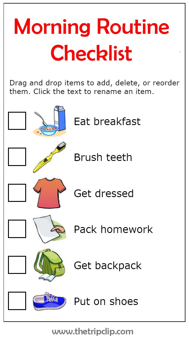 make your own list mobile or printed morning routine toddler bedtime routine chart