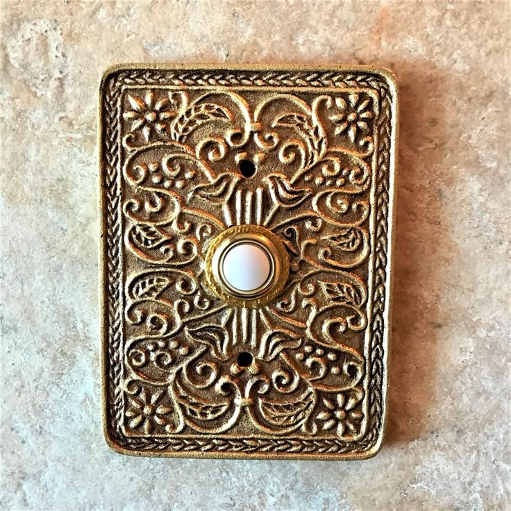 Doorbell Cover Antique Rustic Finish 3D Metal Ornate Design Etsy In C19c867d7c05c89c712fc20c523dfcf6