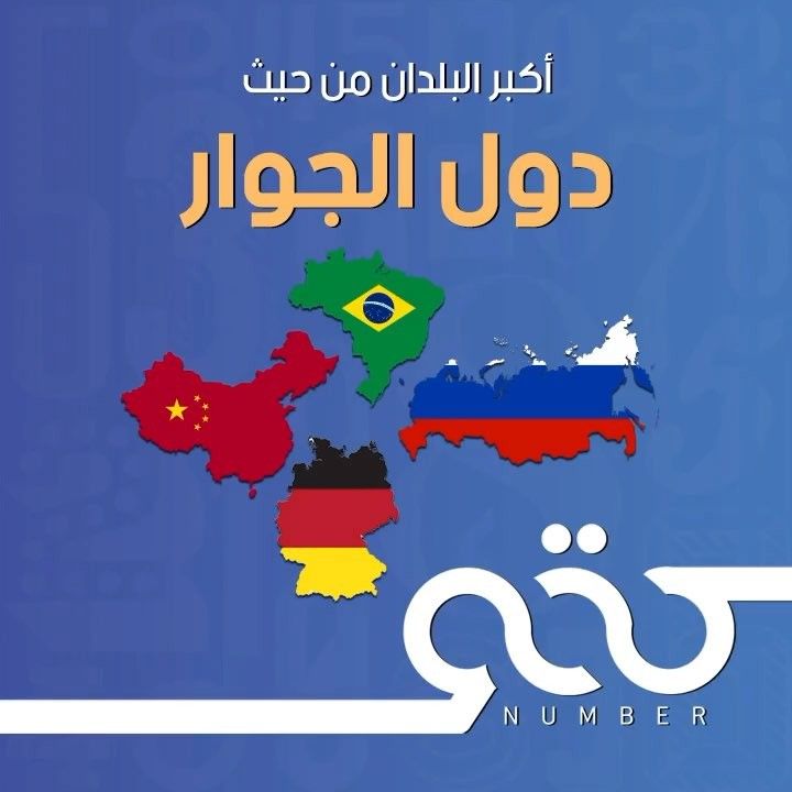 تعرف على أكبر بلدان العالم من حيث عدد دول الجوار الصين تصدرت القائمة رقم معلومة العالم روسيا Country Flags Eu Flag Flag