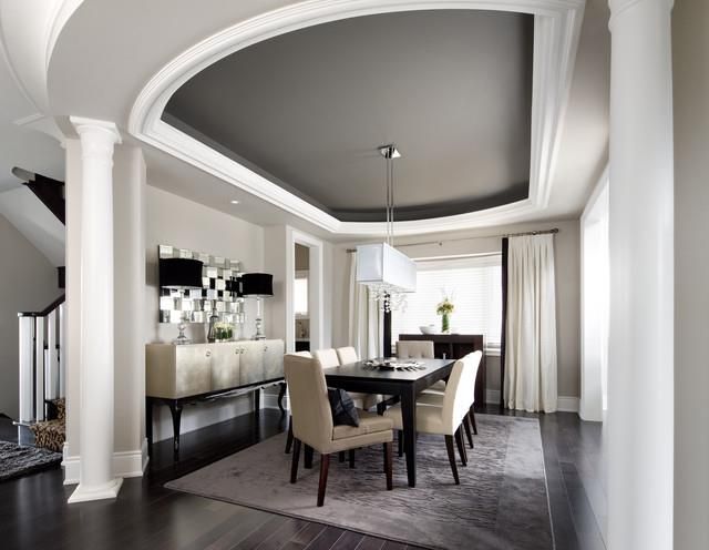 Superior Dining Room Ceiling Paint Ideas Part - 5: Jane Lockhart Interior Design Contemporary Dining Room Jane Lockhart Interior Design The Colour On The Walls Is Barren Plain, The Ceiling Is Kendall ...