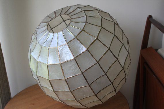 Modern Lattice Wicker Rattan Globe Ball Style Ceiling Pendant