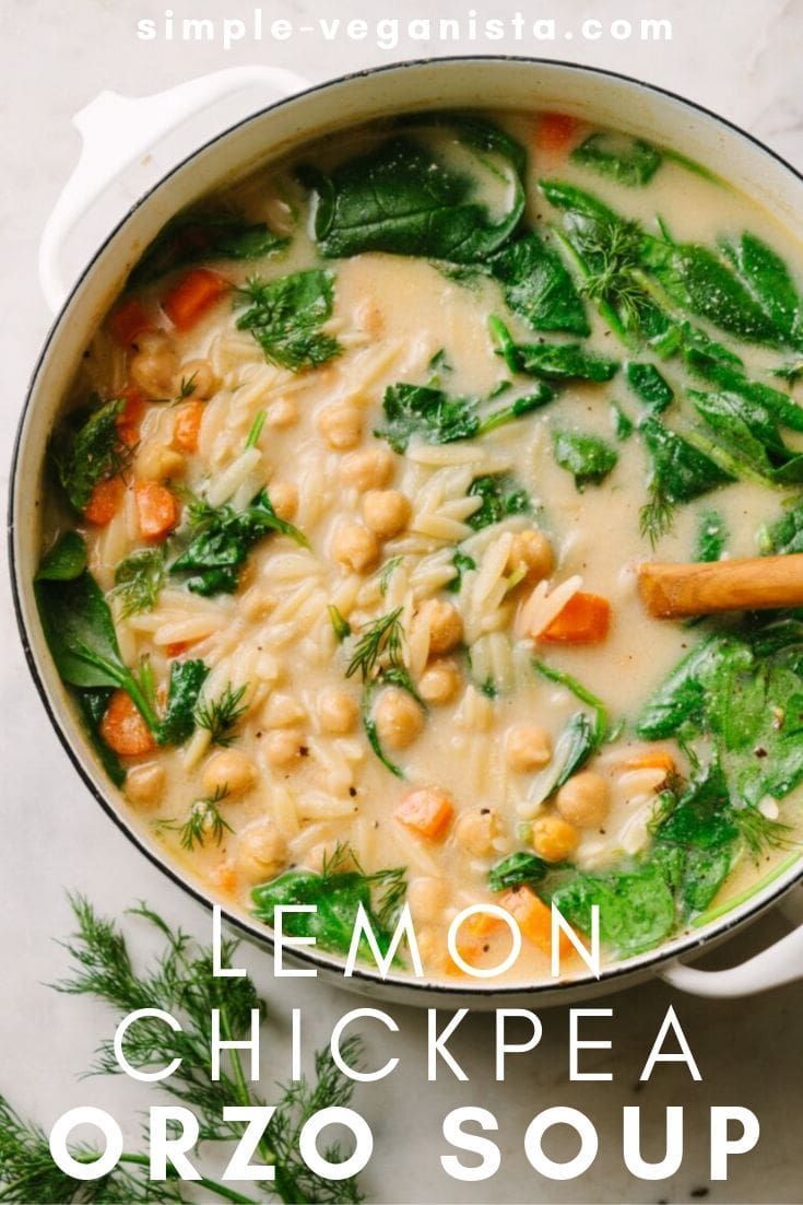 Mar 27, 2020 – Lemon Chickpea Orzo Soup… This simple Greek inspired vegan lemon orzo soup recipe with chickpeas and di… Mar 27, 2020 – Lemon Chickpea Orzo Soup… This simple Greek inspired vegan lemon orzo soup recipe with chickpeas and di…