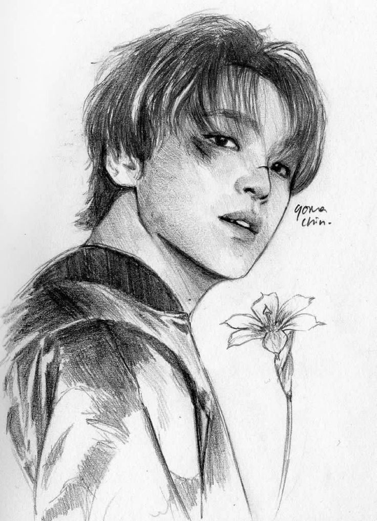 Pin oleh flower puppy di NCT drawings | Sketsa, Gambar pensil, Gambar