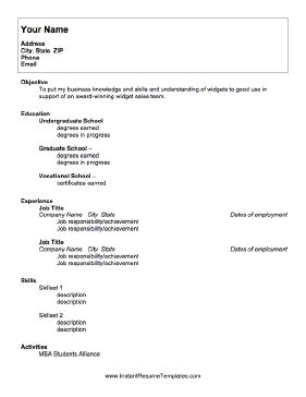 example basic resume