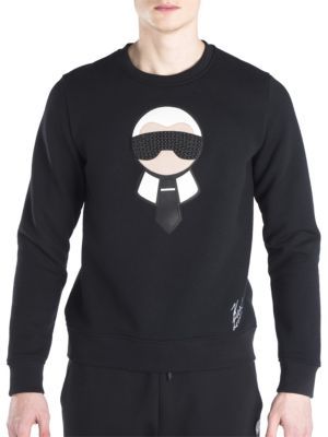 Fendi New Karlito Sweatshirt In Black ModeSens