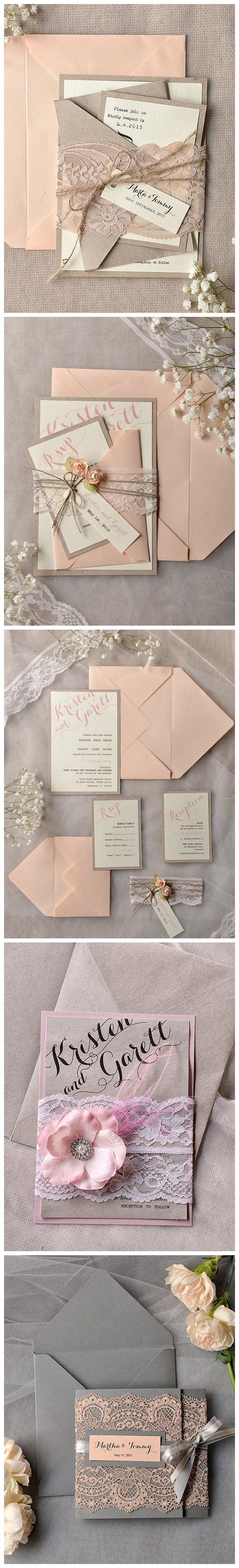 rustic vintage wedding invitations