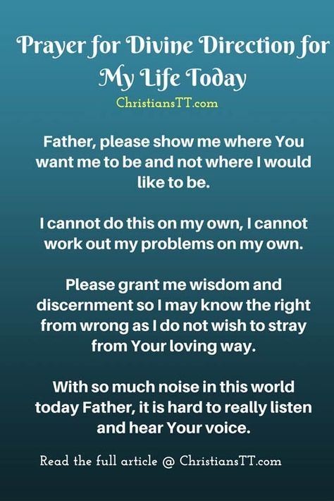 Prayer for Divine Direction for My Life Today | Prayer for guidance