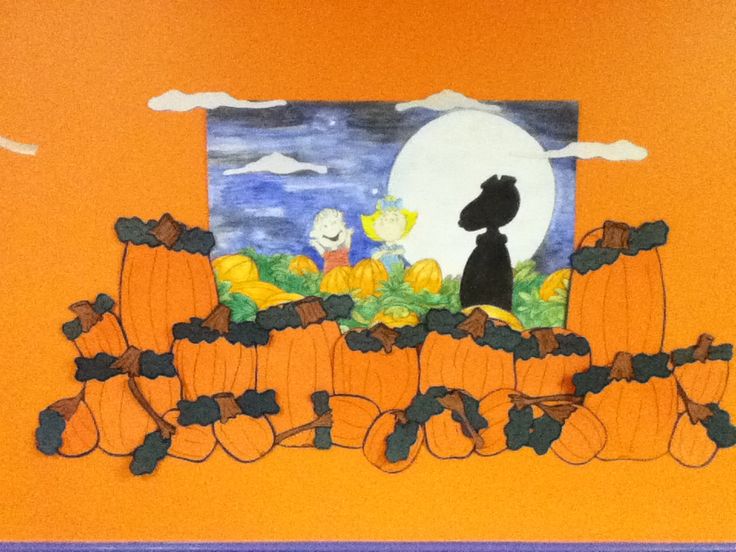 toddler made pumpkins for halloween decorations in toddler preschool classroom