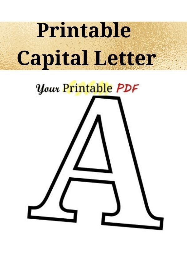 printable capital letter a your printable pdf lettering printable